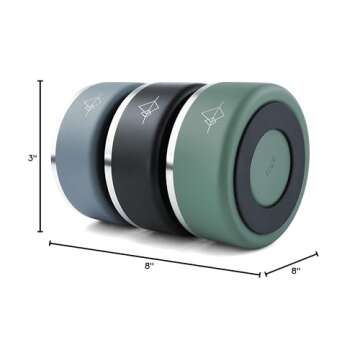 MADE TO ROAM Premium Everest Bowl - Stainless Steel Double-Walled Vacuum-Insulated Dog Bowl with Non-Slip Grip (Oregon Haze, 64oz)