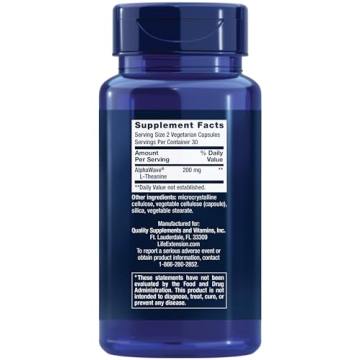 Life Extension L-Theanine 100 mg - Calm & Focus Support