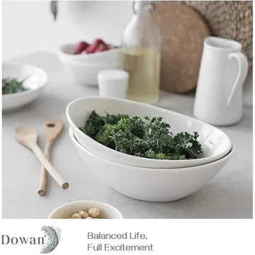 DOWAN 9" Large Serving Bowls Set of 4 for Parties