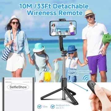 SelfieShow Selfie Stick Tripod with Wireless Remote