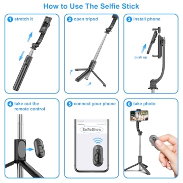 SelfieShow Selfie Stick Tripod with Wireless Remote