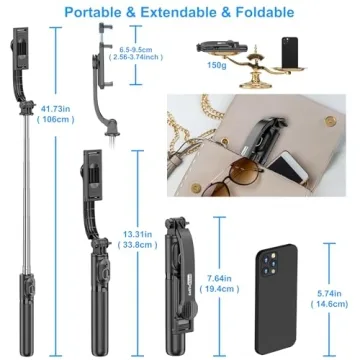 SelfieShow Selfie Stick Tripod with Wireless Remote