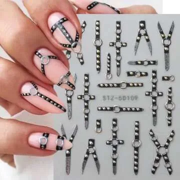 5D Belt Nail Decals - Trendy Punk Nail Art Stickers