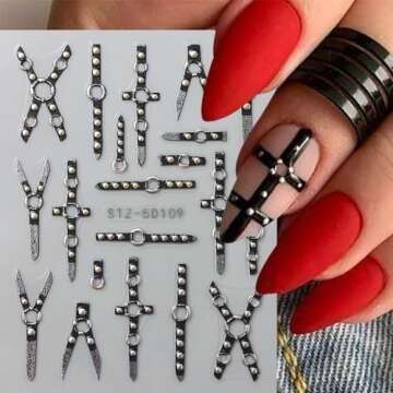 5D Belt Nail Decals - Trendy Punk Nail Art Stickers