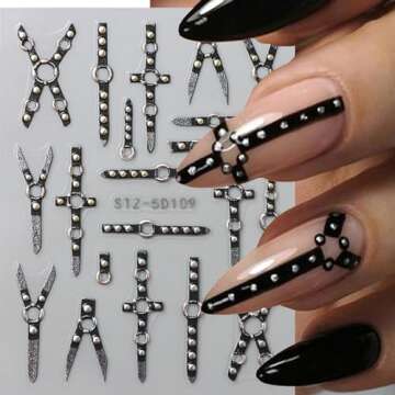 5D Belt Nail Decals - Trendy Punk Nail Art Stickers