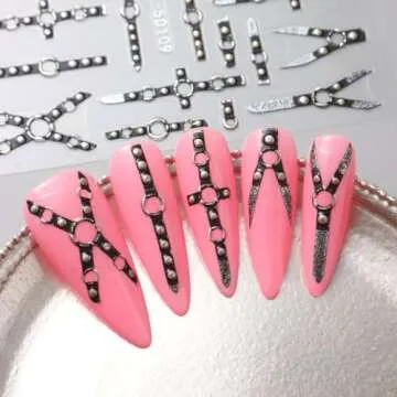 5D Belt Nail Decals - Trendy Punk Nail Art Stickers