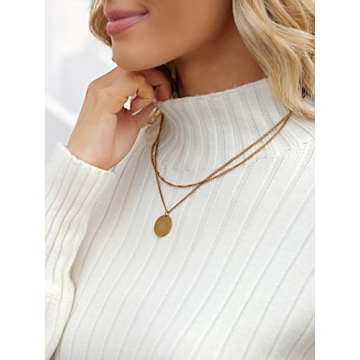 ZAFUL Mock Neck Long Sleeve Cropped Sweater for Women