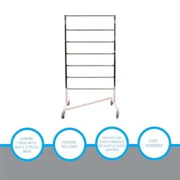 SSWBasics Z-Truck Clothing Hanger Storage System - Efficiently Organize Dress Hangers, Skirt, and Pant Hangers - 30" W x 22" D x 60½"H - Ideal for Retail, Resale, and Thrift Stores