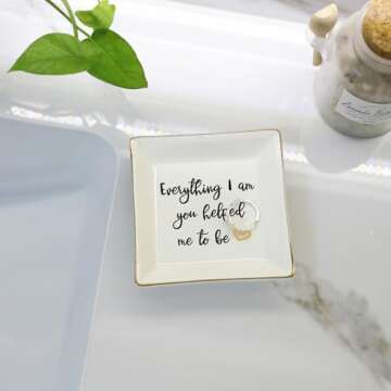 Ceramic Ring Dish Gift for Mother's Day and Birthdays