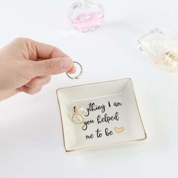 Ceramic Ring Dish Gift for Mother's Day and Birthdays