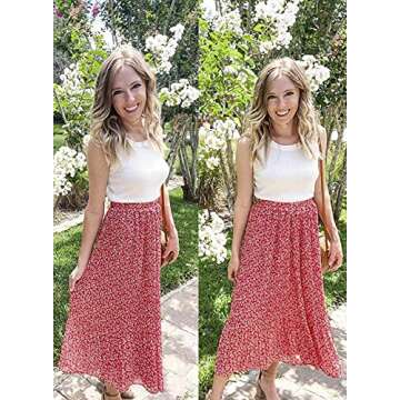 Klousilover Womens Ribbed Tank Tops Summer Scoop Neck Slim Knit Camisole Casual Sleeveless Racerback Shirts White