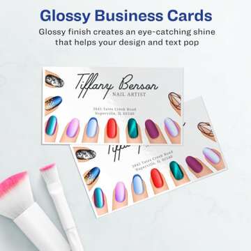 Avery Clean Edge Printable Business Cards with Sure Feed Technology, 2" x 3.5", Glossy White, 200 Blank Cards for Inkjet Printers (8859)