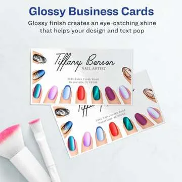 Avery Clean Edge Printable Business Cards with Sure Feed Technology, 2" x 3.5", Glossy White, 200 Blank Cards for Inkjet Printers (8859)