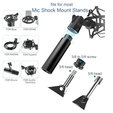 Versatile Microphone Stand Adapter Screws Set for Creators