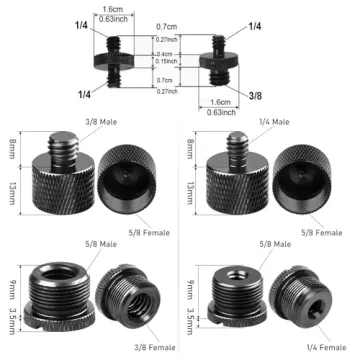 Versatile Microphone Stand Adapter Screws Set for Creators