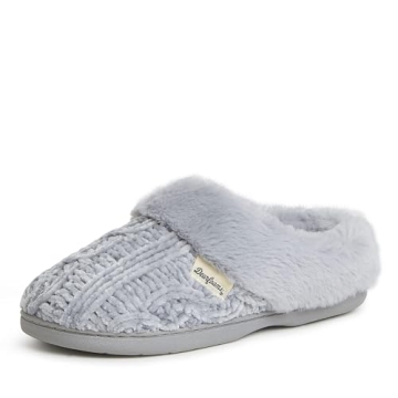 Dearfoams Women's Stylish Chenille Clog Slippers