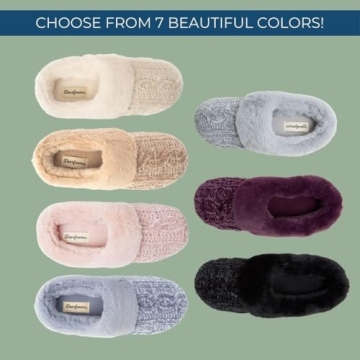 Dearfoams Women's Stylish Chenille Clog Slippers