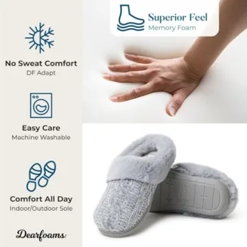 Dearfoams Women's Stylish Chenille Clog Slippers