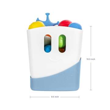 Ubbi Stand Up Bath Toy Storage Organizer, Bath Caddy with Removable Drying Rack Bin for Toddlers and...