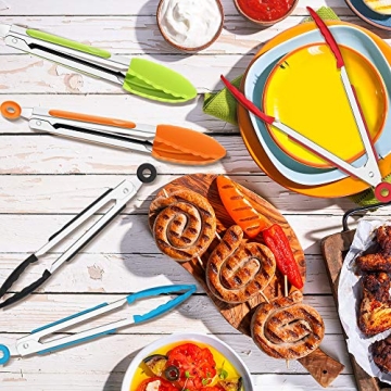 Mudder Mini Silicone Tongs – Small, Colorful Kitchen Tools