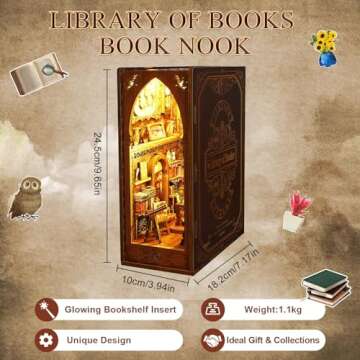 CRIOLPO Book Nook Kit - DIY 3D Doll House Puzzle for Adults