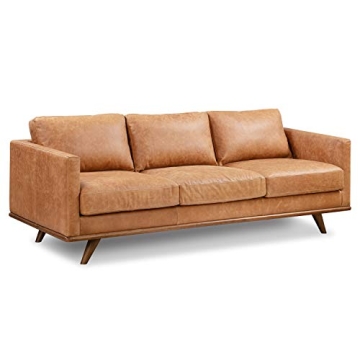 Elegant Chesterfield Sofa in Full-Grain Leather - Nolita 85"