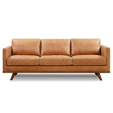Elegant Chesterfield Sofa in Full-Grain Leather - Nolita 85"
