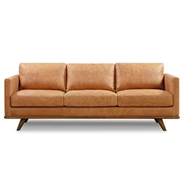Elegant Chesterfield Sofa in Full-Grain Leather - Nolita 85"