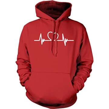 NOFO Clothing Co Love My Nurse, Happy Valentine's Day, Love Hooded Sweatshirt, M Red