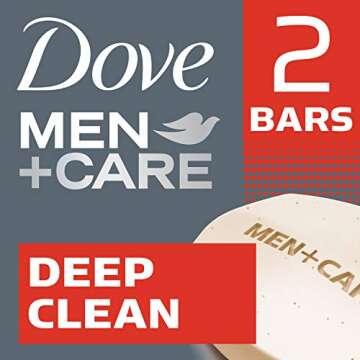 Dove Men+Care Men's Bar Soap More Moisturizing Than Bar Soap Deep Clean Effectively Washes Away Bact...