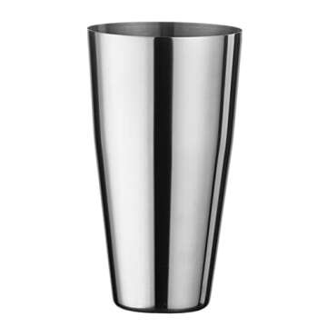 Godinger Cocktail Shaker, Martini Shaker, Boston Shaker, Stainless Cup and Crystal Glass to Mix Drinks Cocktails - Dublin Collection