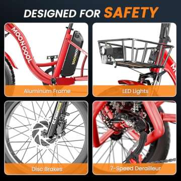 MOPHOTO Electric Trike for Adults, 20" Fat Tire Performance