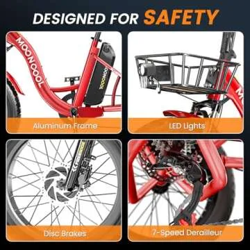 MOPHOTO Electric Trike for Adults, 20" Fat Tire Performance