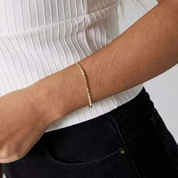 Kyerlyn Dainty Dot Bracelet - 14K Gold Plated Everyday Jewelry