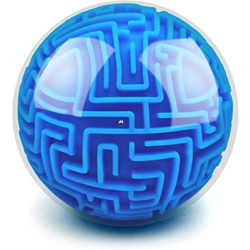 1 Pack 3D Puzzle Maze Ball Magic Brain Teasers Games Memory Sequential Gravity Puzzle Cube Balls Educational Toys for Kids Teen & Adults Birthday Christmas Stocking Stuffers Gifts, Hard Challenges