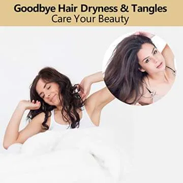 Adjustable Silk Satin Bonnet for Sleeping Hair Wrap, Double Layer Sleep Cap, Night Turban for Large Long Curly Braid Women Men Hair - Aqua Sky Blue