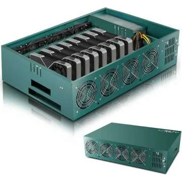 VTRETU Ethereum Mining Rig System,Complete ETC Crypto Miner with Windows10,Including 8GPU Mining Mot...