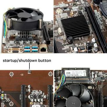 VTRETU Ethereum Mining Rig System,Complete ETC Crypto Miner with Windows10,Including 8GPU Mining Motherboard,2000W Power Supply(110V-264V),CPU,SSD,8G RAM,PSU Computer Case Mining Machine（Without GPU