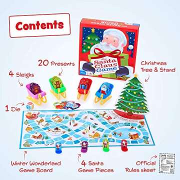 Zobmondo!! The Santa Claus Game, Great Christmas Board Game for Boys and Girls, Award-Winning Educational Game, Kids’ Game for Ages 3 and Up