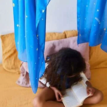 Sarah's Silks Giant Playsilk | 100% Silk Toy for Toddlers | Bright Colored Large Scarves for Fort Building and Pretend Play - Starry Night