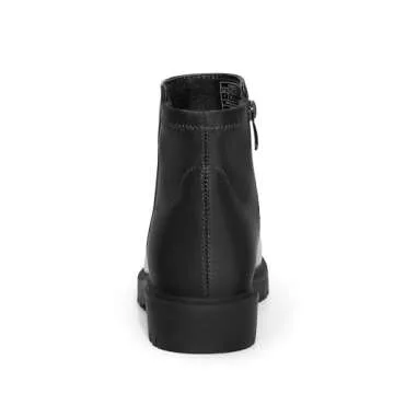DREAM PAIRS Women's Low Heel Chelsea Ankle Boots Fashion Slip On Elastic Fall Booties Shoes,Size 7.5,BLACK,DAB213-1