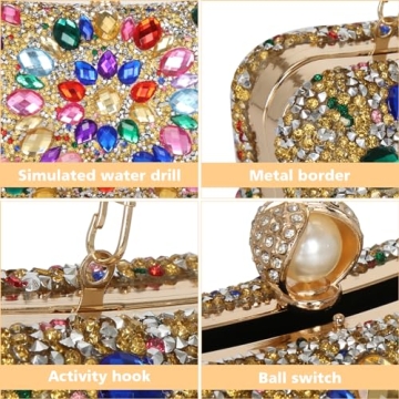 Luxury Sparkling Rhinestone Clutch Evening Bag for Women