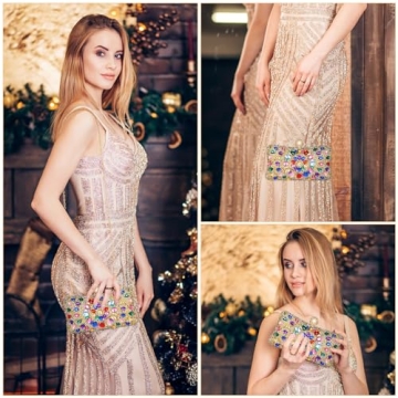 Luxury Sparkling Rhinestone Clutch Evening Bag for Women