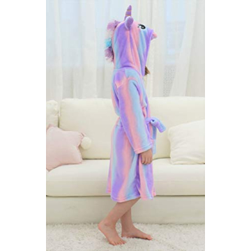 Doctor Unicorn Hooded Bathrobe for Girls - Cozy Unicorn Gift