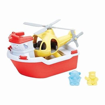 Green Toys Rescue Boat and Helicopter Set - Eco-Friendly Fun