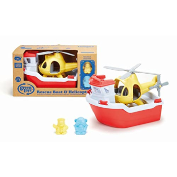 Green Toys Rescue Boat and Helicopter - Safe and Fun