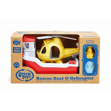 Green Toys Rescue Boat and Helicopter - Safe and Fun