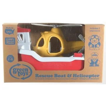Green Toys Rescue Boat and Helicopter - Safe and Fun