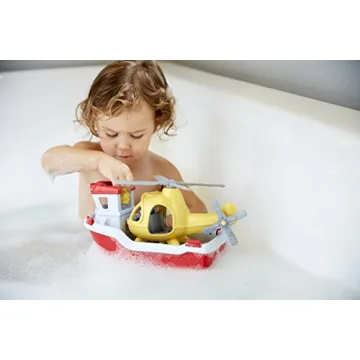 Green Toys Rescue Boat and Helicopter - Safe and Fun
