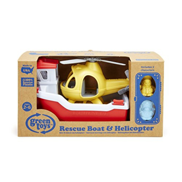 Green Toys Rescue Boat and Helicopter - Safe and Fun